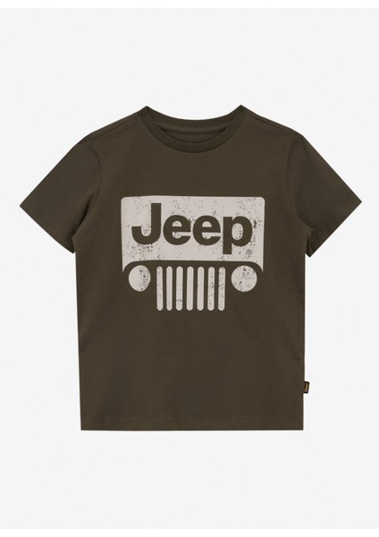 Baskılı Haki Erkek Çocuk T-Shirt J5SB-TST7751