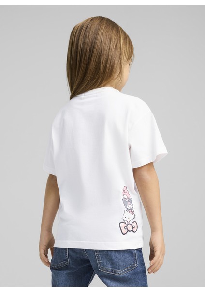 Desenli Beyaz Erkek Çocuk T-Shirt 63006202-PUMA x Hello Kıtty & Frıen modelleri