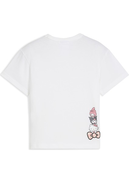 Desenli Beyaz Erkek Çocuk T-Shirt 63006202-PUMA x Hello Kıtty & Frıen indirimleri