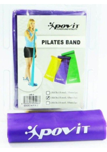 Mor Pilates Bandı, Orta Boy, Esnek ve Dayanıklı Egzersiz Aleti