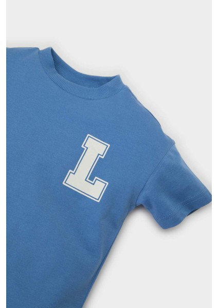 Erkek Bebek Bisiklet Yaka Baskılı Kısa Kollu Tişört B7011A525SM fiyatları