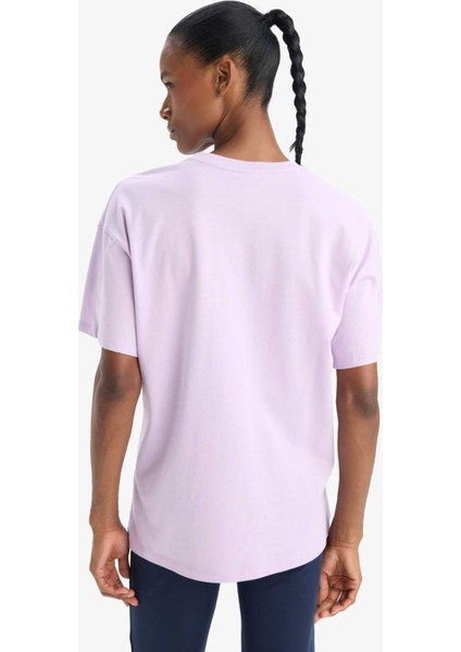 Defactofit Nba Wordmark Oversize Fit Bisiklet Yaka Kısa Kollu TIŞÖRT A4120AX25SM