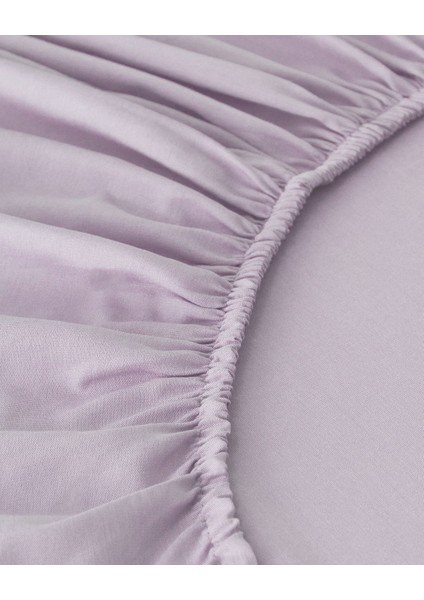 Plain Pamuk King Size Lastikli Çarşaf Tkm 180 x 200 cm Lavanta fırsatları