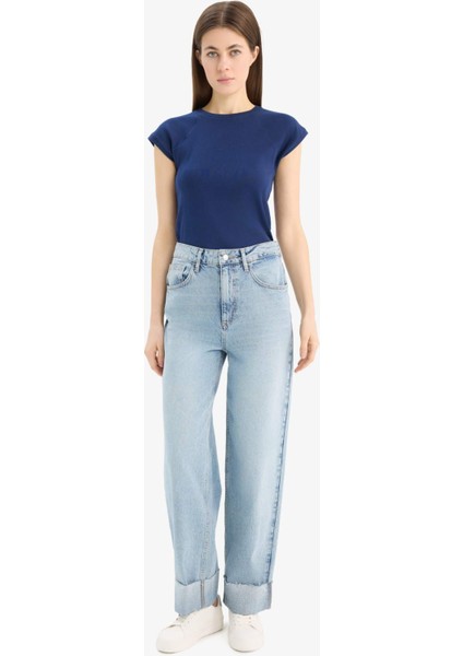 Slim Fit Dar Kesim Bisiklet Yaka Basic Düz Ribana Kısa Kollu Tişört C7334AX25SP fiyatları