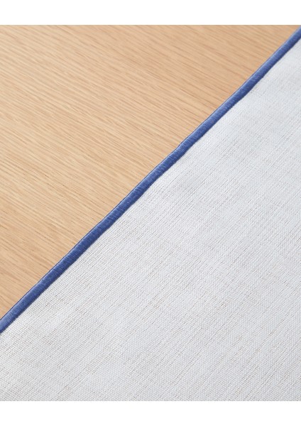 Arcane Polyester Runner 40X140 cm Beyaz - Lacivert