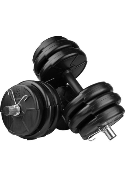 38 kg Z Bar Dambıl Seti & Halter Seti Ağırlık Fitness Seti