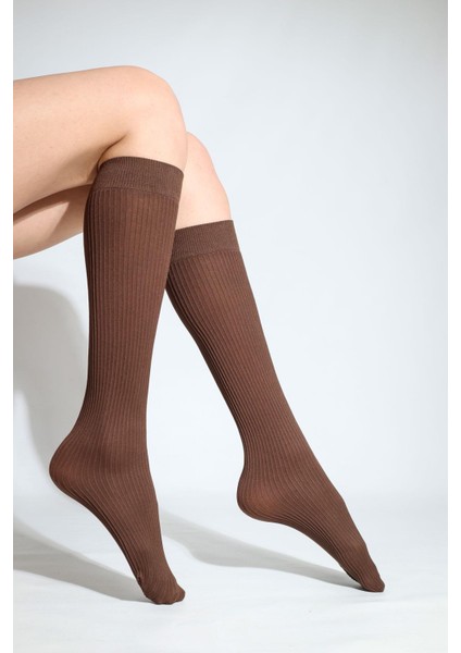 Rena Kadın Dizaltı Çorap Kahve