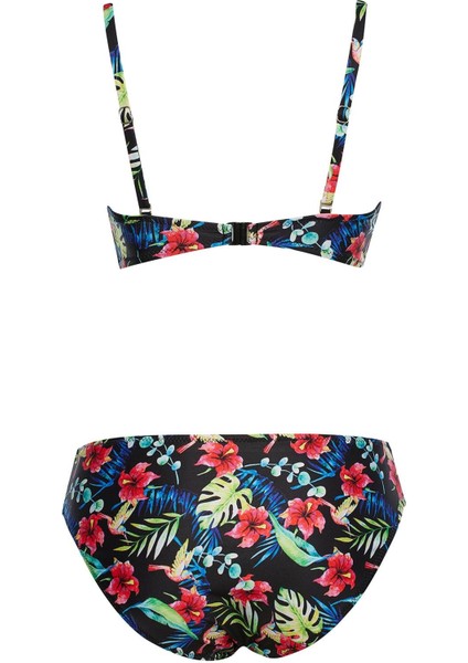 Straplez Desenli Bikini Takım