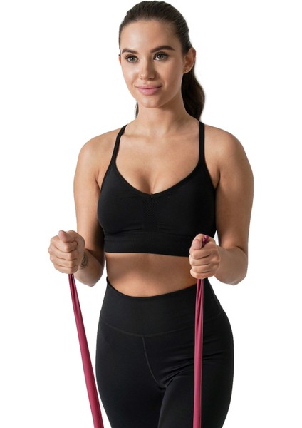 3'lü Pilates Direnç Lastiği Seti, Sarı, Sertlik: Sert, Orta, Yumuşak