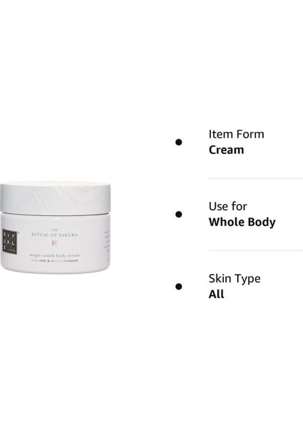 2 Adet Sakura Rice Milk&Cherry Blossom Vücut Krem 220ml Vücut Krem Yedek Paket 220ml