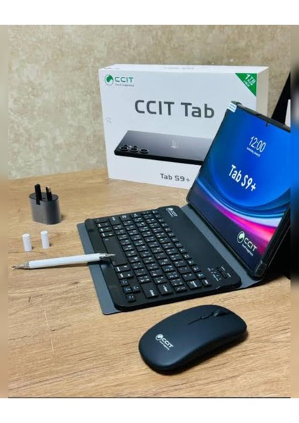 Ccıt Tablet S9 Plas 1 Tb Depolama, 16 GB Ram (10.1 Inç) CCIT Tab S9+ 10.1 İnç Full HD Ekran Android Tablet 16GB RAM 1TB ROM 10000 mAh Pil Klavye ve Fare Siyah
