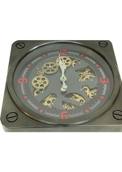 Saat Çarklı Kare Duvar Saati Dekoratif Ev Ofis Hediyelik modelleri