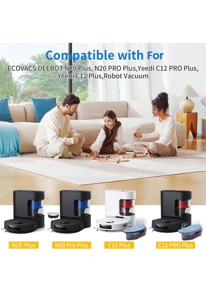 Ecovacs Deebot N20 Plus, N20 Pro Plus, Yeedi C12, C12 Pro Plus Robot Süpürge Aksesuarları Kiti Için Yedek Parçalar (Yurt Dışından)