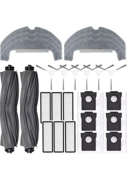 Dreame D10 Plus Gen 2/RLD32GD Robot Süpürge Parçaları Için Aksesuar Seti Ana Yan Fırça Filtre Toz Torbası Paspas Bezi (Yurt Dışından)