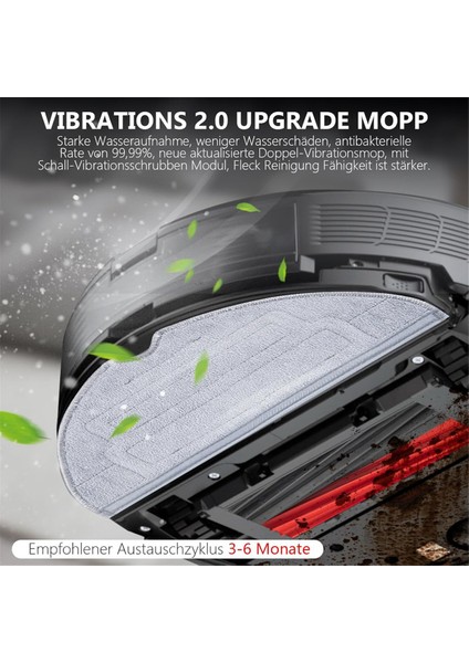 Roborock S8 / S8+ / S8 Plus / S8 Pro Ultra Robot Süpürge Aksesuarları Ana Yan Fırça Hepa Filtre Paspas Bezi (Yurt Dışından)