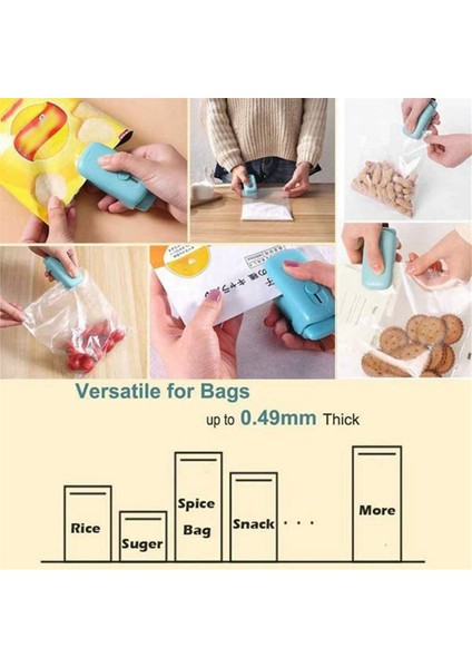 2 Adet Mini Poşet Kapatma Makinesi 2'si 1 Arada Elde Taşınabilir Poşet Kapatma Makinesi Isı Mühürleme ve Kesici Taşınabilir Atıştırmalıklar Plastik Poşet Gıda Depolama Için (Yurt Dışından) fiyatları