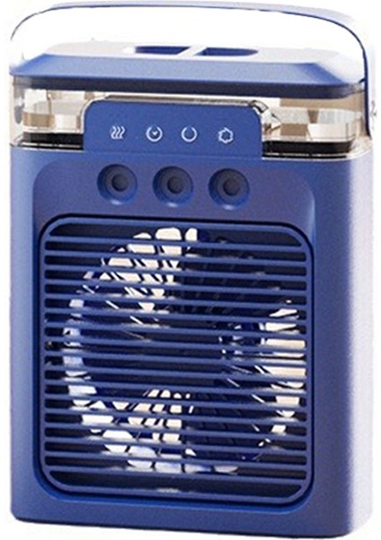 Taşınabilir Klima Fan Mini Buharlaştırıcı Hava Soğutucu Renkli LED Işık Modları Masa Gece Sehpası Sehpa-B (Yurt Dışından)