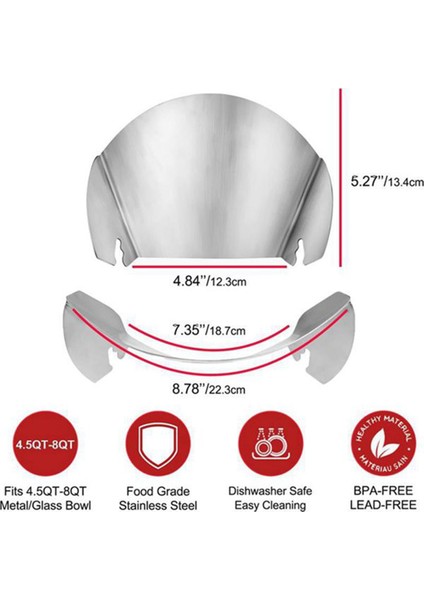 Saplı Paslanmaz Çelik Kase + Kitchenaid 6q Kase Kaldırma Stand Mikser Aksesuarları Için Paslanmaz Çelik Giriş (Yurt Dışından) fiyatları