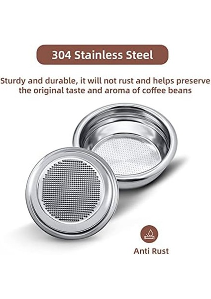 E61/EXPOBAR E61/ROCKET E61ECM Için 58MM Kahve Dipsiz PORTAFILTRE,304 Gıda Paslanmaz Çelik Kahve Espresso (Yurt Dışından)