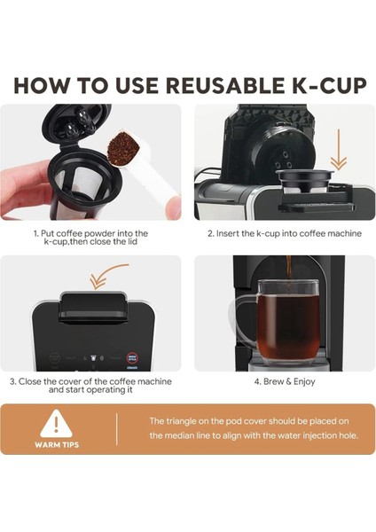 4'lü Paket K Kupaları Yeniden Kullanılabilir Kahve Podları Ninja Dual Brew Kahve Makinesi Kalıcı K Kupaları Filtreler Kahve Aksesuarları (Yurt Dışından) modelleri