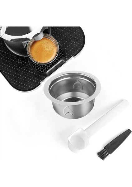 Tekrar Kullanılabilir Kahve Kapsülleri Paslanmaz Çelik Kahve Pod Espresso Vertuolline Gca1 Delonghi ENV135 Için Yeniden Doldurulabilir Kahve Podları (Yurt Dışından)