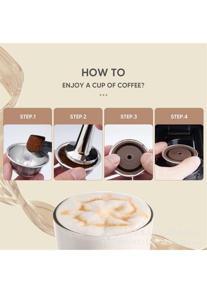Tekrar Kullanılabilir Kahve Kapsülleri Paslanmaz Çelik Kahve Pod Espresso Vertuolline Gca1 Delonghi ENV135 Için Yeniden Doldurulabilir Kahve Podları (Yurt Dışından)