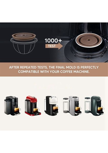 Tekrar Kullanılabilir Kahve Kapsülleri Paslanmaz Çelik Kahve Pod Espresso Vertuolline Gca1 Delonghi ENV135 Için Yeniden Doldurulabilir Kahve Podları (Yurt Dışından)