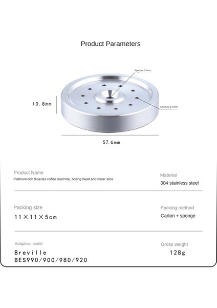 Breville BES990/900/980/920 Kahve Makinesi Grubu Duş Perdesi Kahve Demleme Başlığı Tutucu (Yurt Dışından)