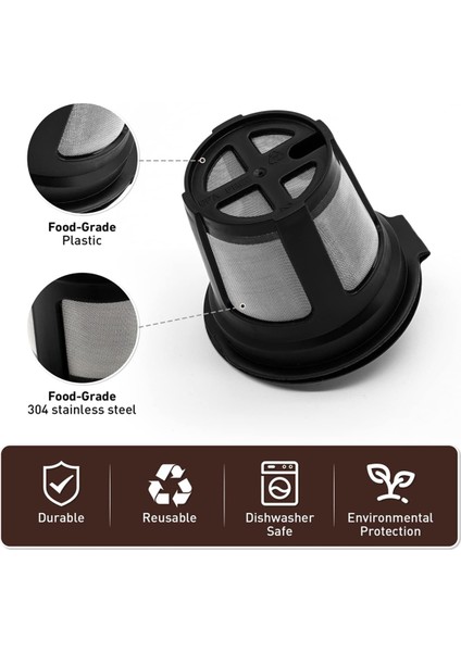 Ninja Dual Brew Kahve Makinesi Için Kahve Filtresi, Ninja Dual Brew CFP301 CFP307 Kahve Makinesi Için K Kupası Yeniden Kullanılabilir Kahve Pod'ları (Yurt Dışından) modelleri