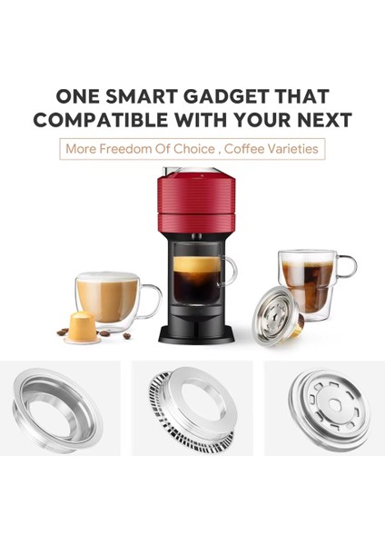 Vertuoline Vertuo Next Pop Makinesi Için Yeniden Kullanılabilir Kapsül Adaptörü 40ML Nespresso Kahve Kapsül Pod'ları ile Uyumlu (Yurt Dışından)