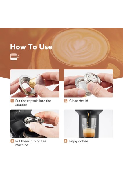 Vertuoline Vertuo Next Pop Makinesi Için Yeniden Kullanılabilir Kapsül Adaptörü 40ML Nespresso Kahve Kapsül Pod'ları ile Uyumlu (Yurt Dışından)