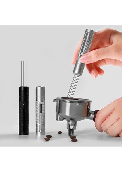 Wdt Espresso Aracı Geri Çekilebilir Espresso Kahve Karıştırıcı Ağır Hizmet Tipi 6pin Wdt Espresso Dağıtım Aracı Siyah (Yurt Dışından) modelleri