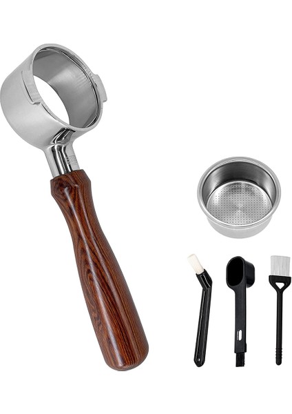 Kahve 51MM Dipsiz Portafilter Delonghi Icona Ecp ECOV311 Espresso Makinesiyle Uyumlu, Taban Filtre Tutucusu Yok (Yurt Dışından)