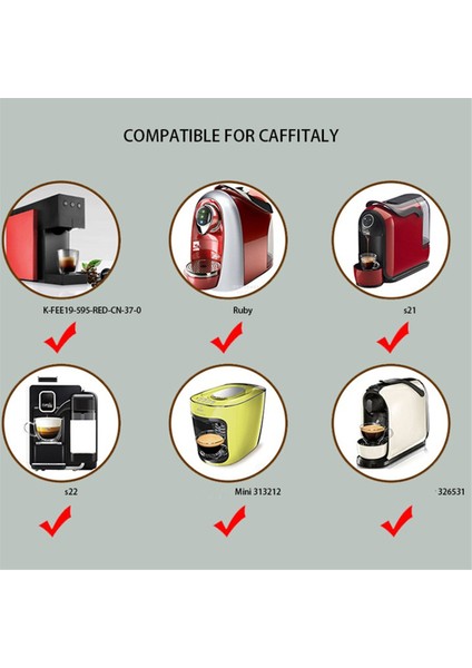 Caffitaly S21 S22 Için 6 Adet Yeniden Kullanılabilir Kahve Filtresi Kapsülleri Yeniden Doldurulabilir Gıda Sınıfı Plastik Kahve Podları Yeniden Dolum Kapsülü (Yurt Dışından)