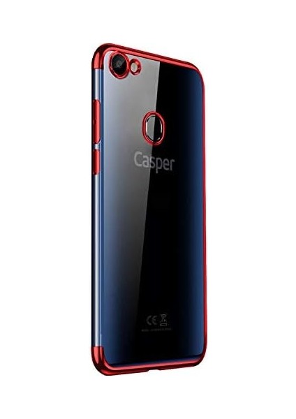 Casper Via G3 Için Kılıf Skyfall Transparent Clear Kırmızı [via G3 ile Uyumlu Kılıf - Kırmızı]