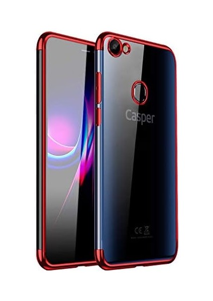 Casper Via G3 Için Kılıf Skyfall Transparent Clear Kırmızı [via G3 ile Uyumlu Kılıf - Kırmızı]
