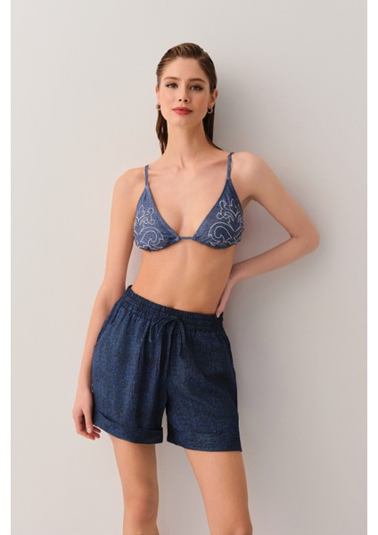 Denim Plaj Şortu