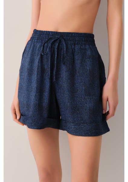 Denim Plaj Şortu