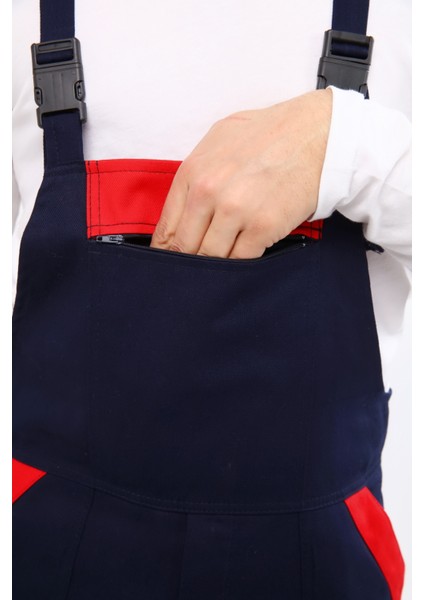 Bahçıvan Tulumu 16/12 Lacivert Gabardin Askılı Iş Tulumu