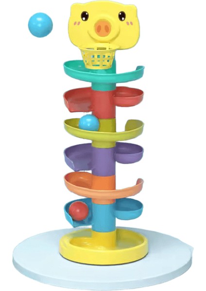 Yürümeye Başlayan Çocuk Için Top Damla Oyuncakları 1-3 Montessori Istifleme Kulesi Oyuncak Bebek Gelişim Oyunları Eğitici Öğrenme Etkinliği Doğum Günü Hediyesi Renk: 7 Katmanlı Domuz (Yurt Dışından)