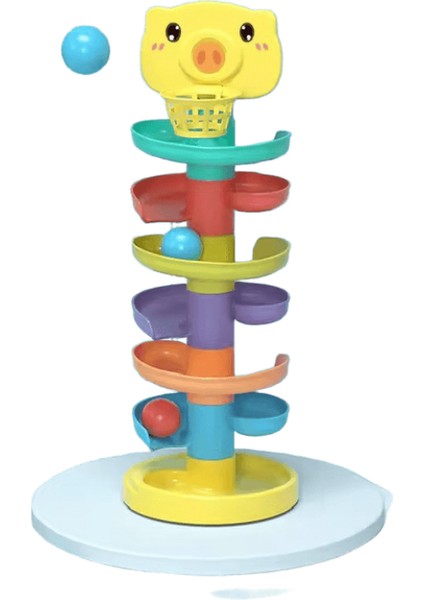 Yürümeye Başlayan Çocuk Için Top Damla Oyuncakları 1-3 Montessori Istifleme Kulesi Oyuncak Bebek Gelişim Oyunları Eğitici Öğrenme Etkinliği Doğum Günü Hediyesi Renk: 7 Katmanlı Domuz (Yurt Dışından)