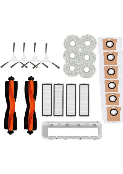 Xiaomi Robot Süpürge X20+ / X20 Plus Için Aksesuar Seti Ana Yan Fırça Hepa Filtre Paspas Bezi Toz Torbası Yedek Parçaları (Yurt Dışından)