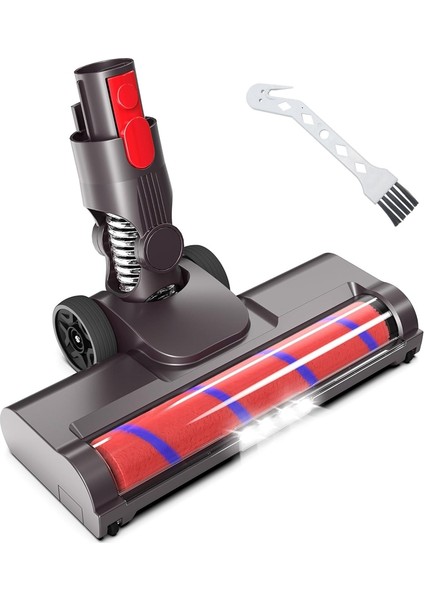 Dyson V15 V8 V7 V10 V11 Elektrikli Süpürgeler Için LED Işıklı Yumuşak Silindir Fırça Başlığı Yedek Parçası Sert Zemin Aparatı (Yurt Dışından)
