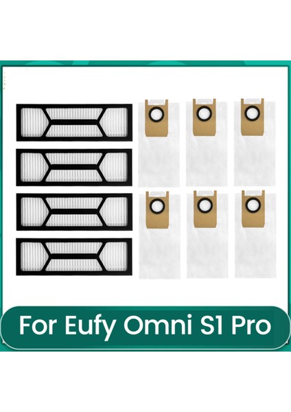 10 Adet Toz Torbası Hepa Filtresi Eufy Omni S1 Pro Robot Süpürge Parçaları Yedek Toz Torbaları Yıkanabilir Filtreler (Yurt Dışından)