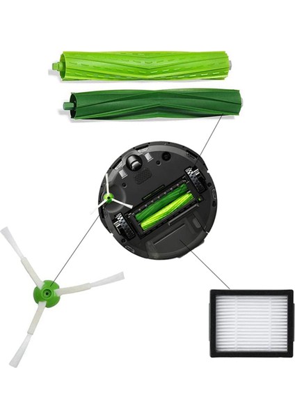 Irobot Roomba Için I7 I7+ I8 I8+ I1 I2 I3 I3+ I4 I4+ I6 I6+ E5 E6 E7 J6 J7 J7+/plus E, I & J Serisi Vakum Filtre Fırçaları (Yurt Dışından)