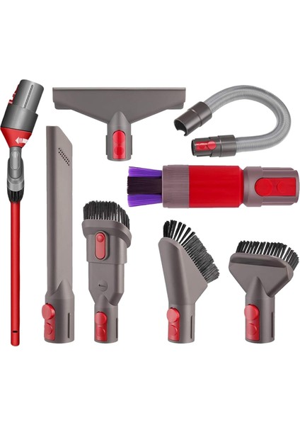 Dyson V15 V12 V11 V10 V7 V8 Fırça Aletleri Için: Iz Bırakmayan/yumuşak/sert Kıl Uzatma Hortumu Yatak Fırçası Dar Alan Aleti (Yurt Dışından)