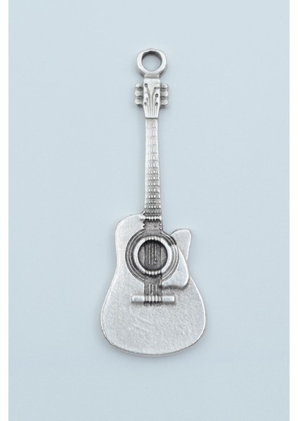 Gitar Gümüş Kaplama Kolye Ucu