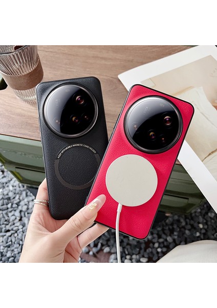 Xiaomi 15 Ultra Düşme Önleyici Pu Deri + Magsafe ile Uyumlu Tpu Kapak (Yurt Dışından)