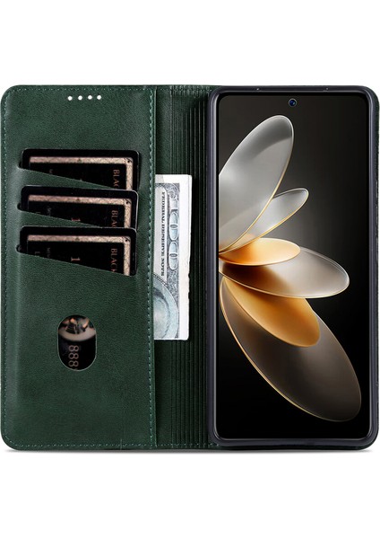 Xiaomi 15 Ultra Sığır Derisi Doku Pu Deri Cüzdan Telefon Kapağı (Yurt Dışından)