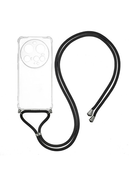 Xiaomi 15 Ultra Güçlendirilmiş Köşe Tpu Kordonlu Şeffaf Telefon Kapağı (Yurt Dışından)